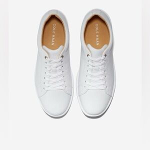 White Leather Cole Haan Grand Crosscourt Sneakers (7)